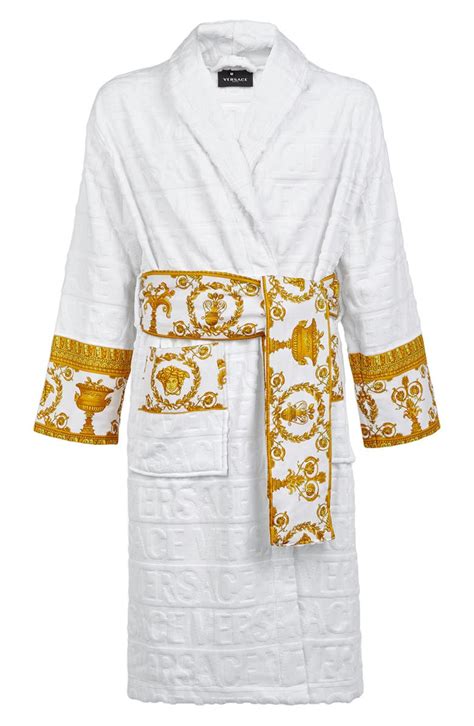 versace bathrobe white|Versace bathrobe nordstrom.